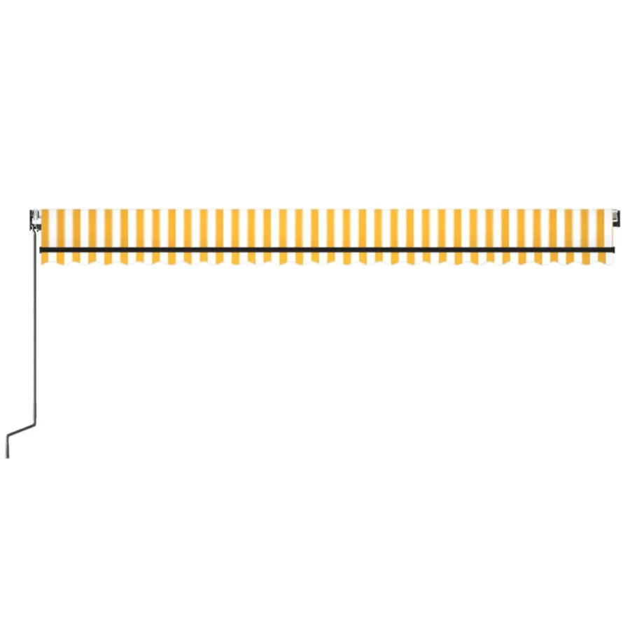 Auvent automatique capteur de vent LED 600x350cm Jaune et blanc - 3