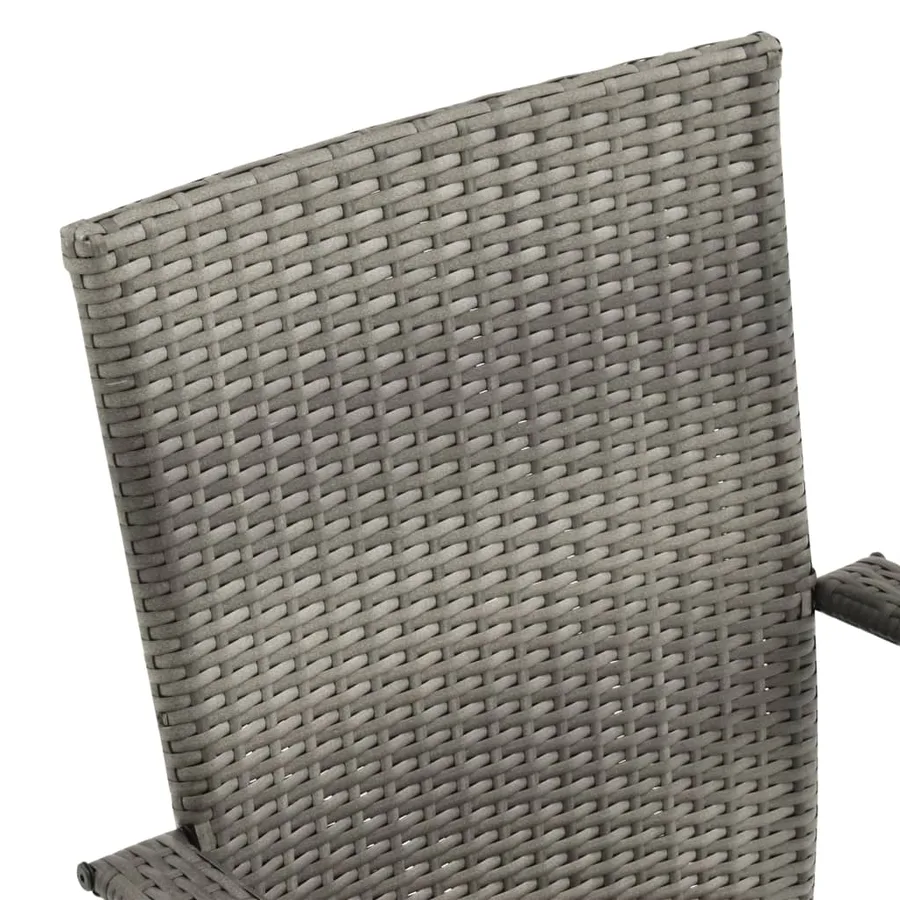 Ensemble à manger de jardin 5 pcs Gris - 5