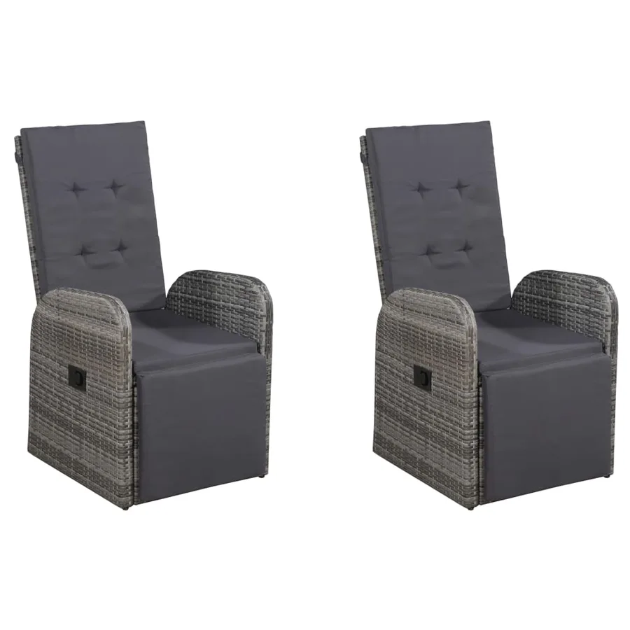 Ensemble à manger de jardin 5 pcs Gris - 2