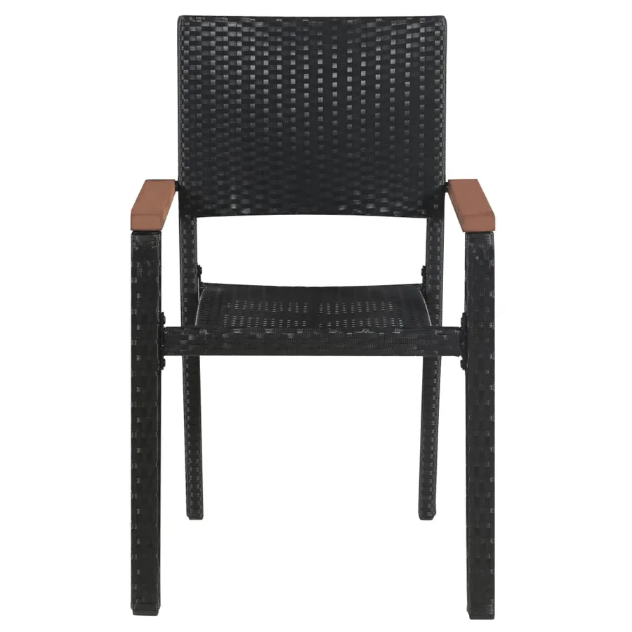 Ensemble à manger de jardin 5 pcs Noir - 6
