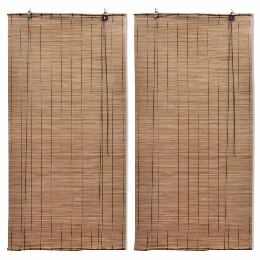 Stores roulants en bambou 2 pcs 100x160 cm Marron