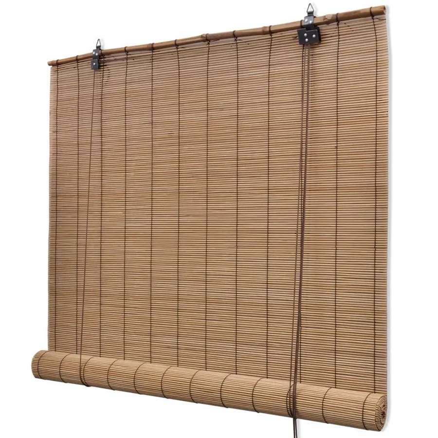 Stores roulants en bambou 2 pcs 100x160 cm Marron - 3