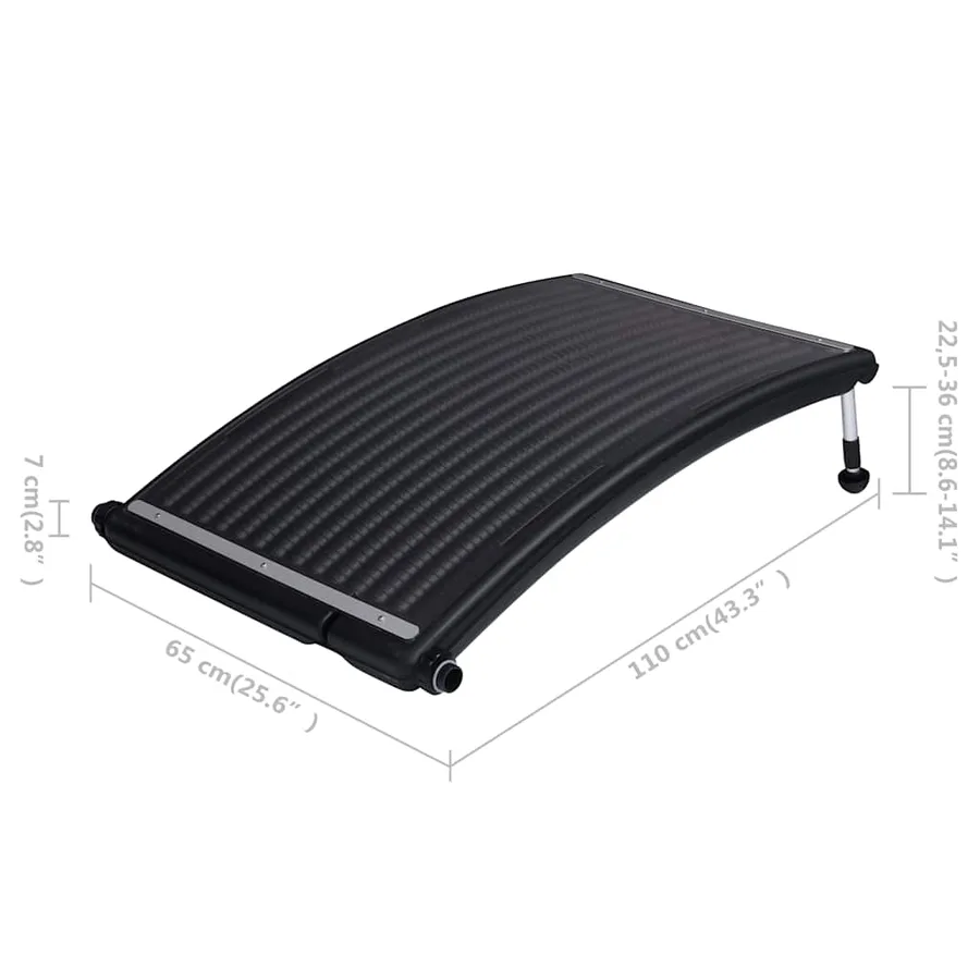 Panneaux de chauffage solaire de piscine courbés 3 pcs 110x65cm - 12