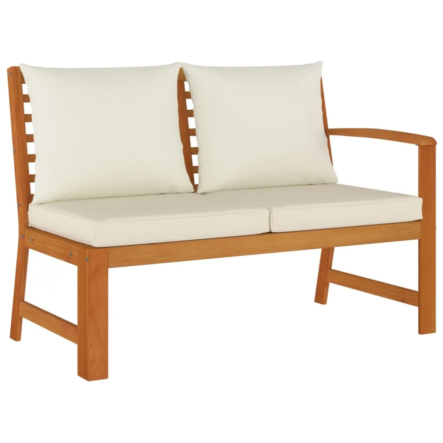 Ensemble à manger de jardin coussins 9 pcs Bois acacia - 5