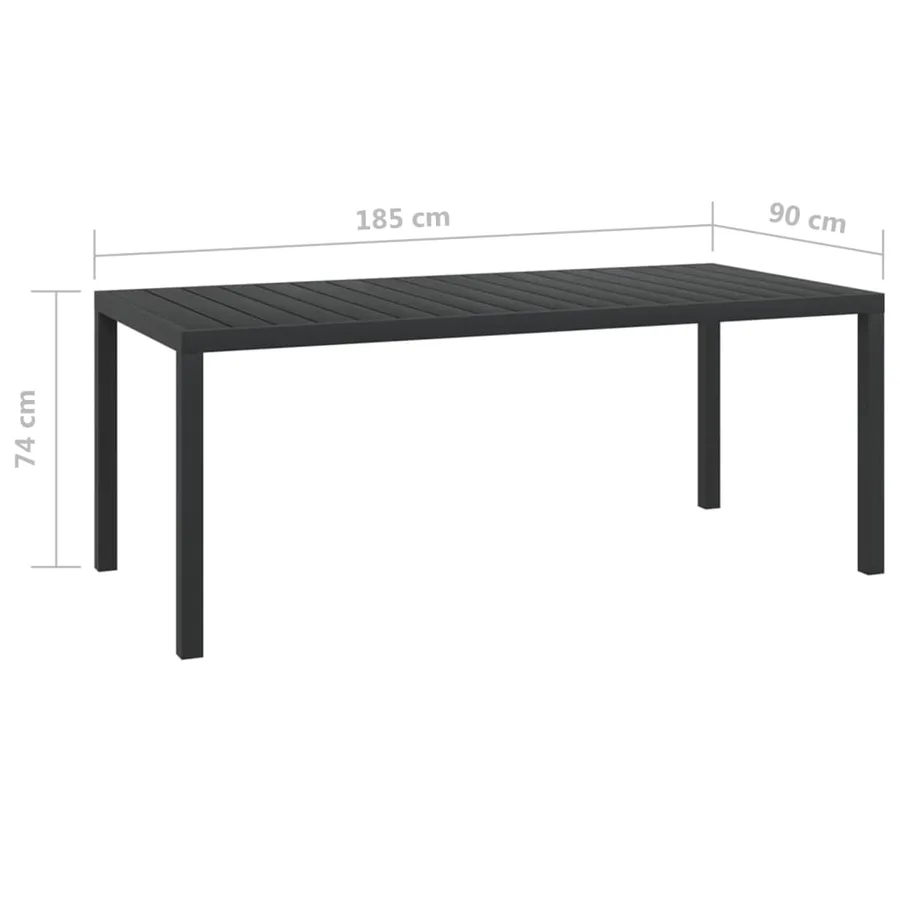 Ensemble à manger de jardin coussins 9pcs Résine tressée Noir - 16