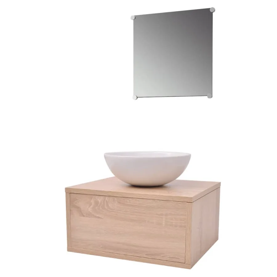 Meubles de salle de bains trois pièces Beige - 2