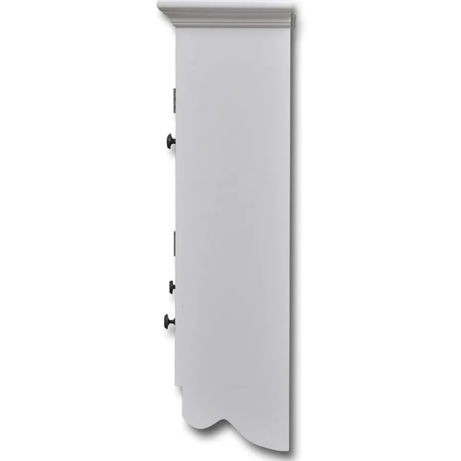 Placard mural de cuisine avec porte en verre Bois blanc - 5