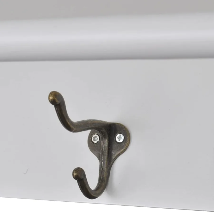 Placard mural de cuisine avec porte en verre Bois blanc - 7