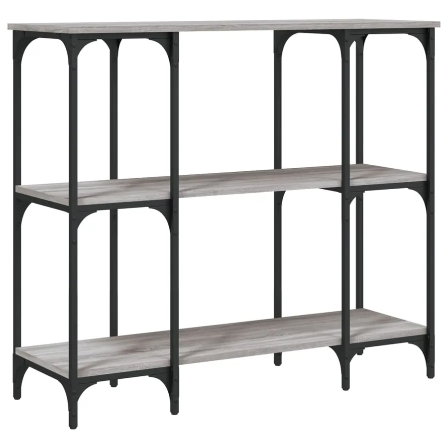 Table console sonoma gris 102x35x90 cm bois d'ingénierie - 2