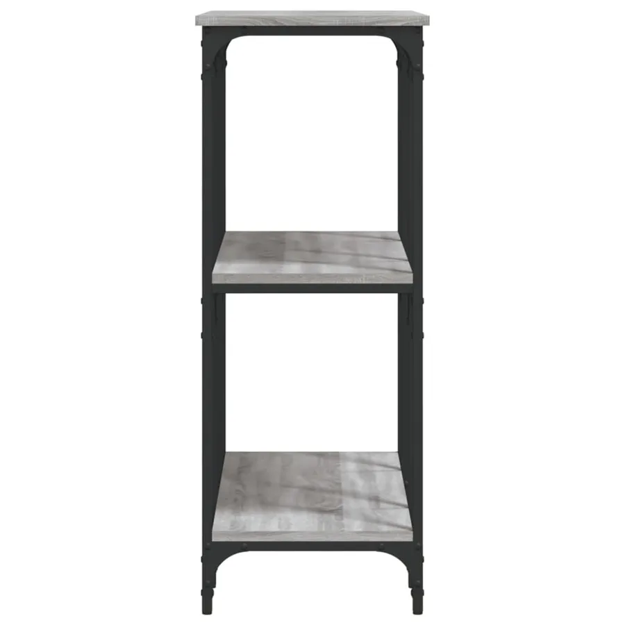 Table console sonoma gris 102x35x90 cm bois d'ingénierie - 5