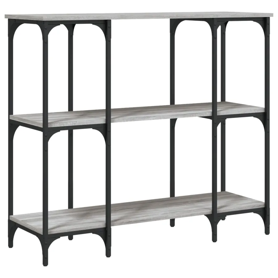 Table console sonoma gris 102x35x90 cm bois d'ingénierie - 6