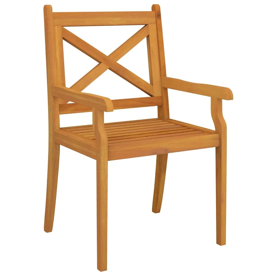 Ensemble à manger de jardin 5 pcs Bois d'acacia solide - 8
