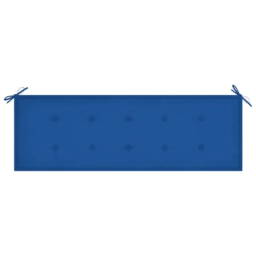 Banc de jardin empilable et coussin 159 cm Bois de teck massif - 5