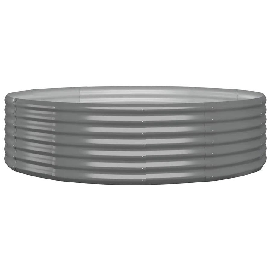 Lit surélevé de jardin Acier galvanisé 140x140x36cm gris - 2