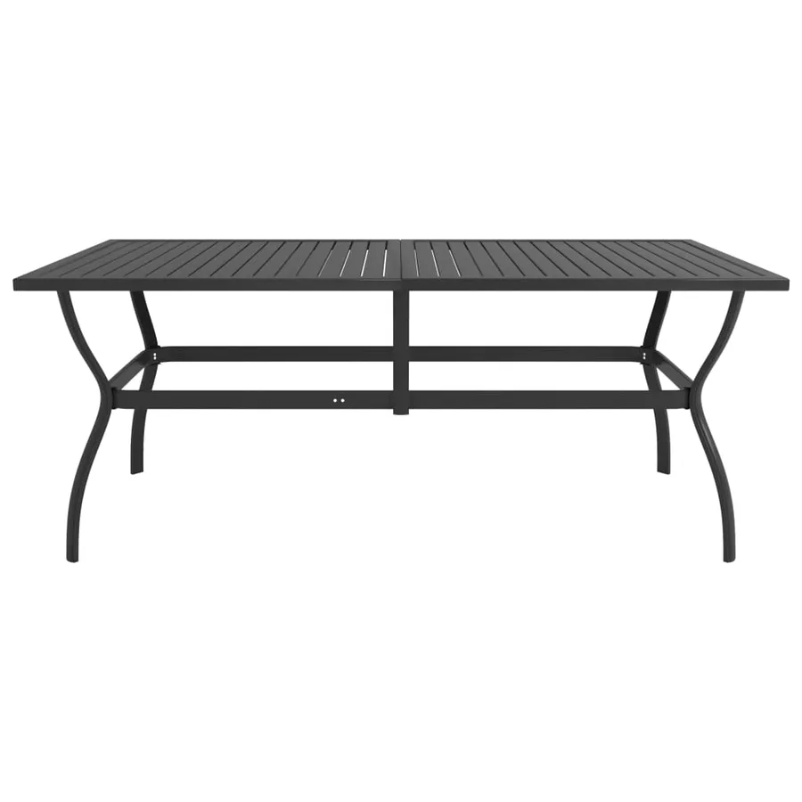 Table de jardin Anthracite 190x80x72 cm Acier - 2