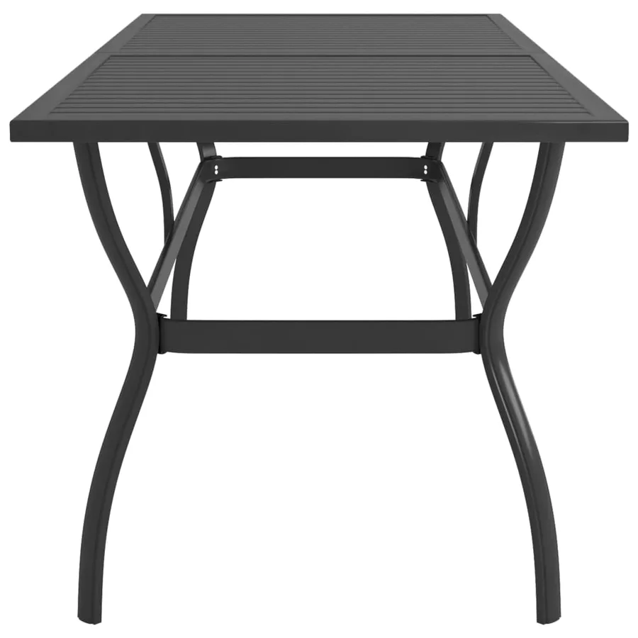 Table de jardin Anthracite 190x80x72 cm Acier - 3