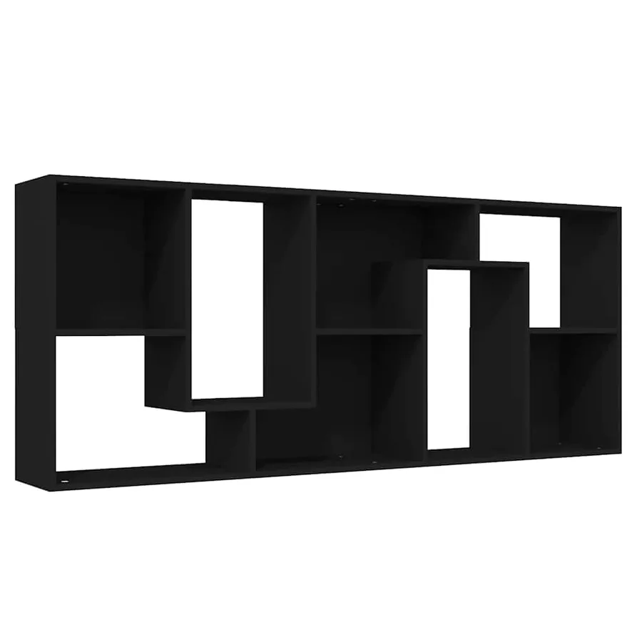 Bibliothèque Noir 67x24x161 cm Bois d'ingénierie - 6