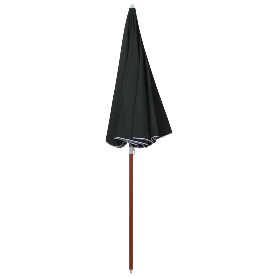 Parasol de jardin avec mât en acier 240 cm anthracite - 2