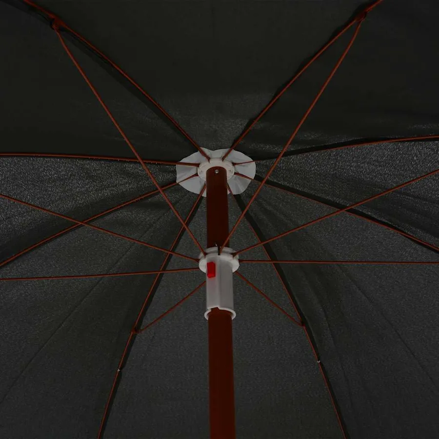 Parasol de jardin avec mât en acier 240 cm anthracite - 4