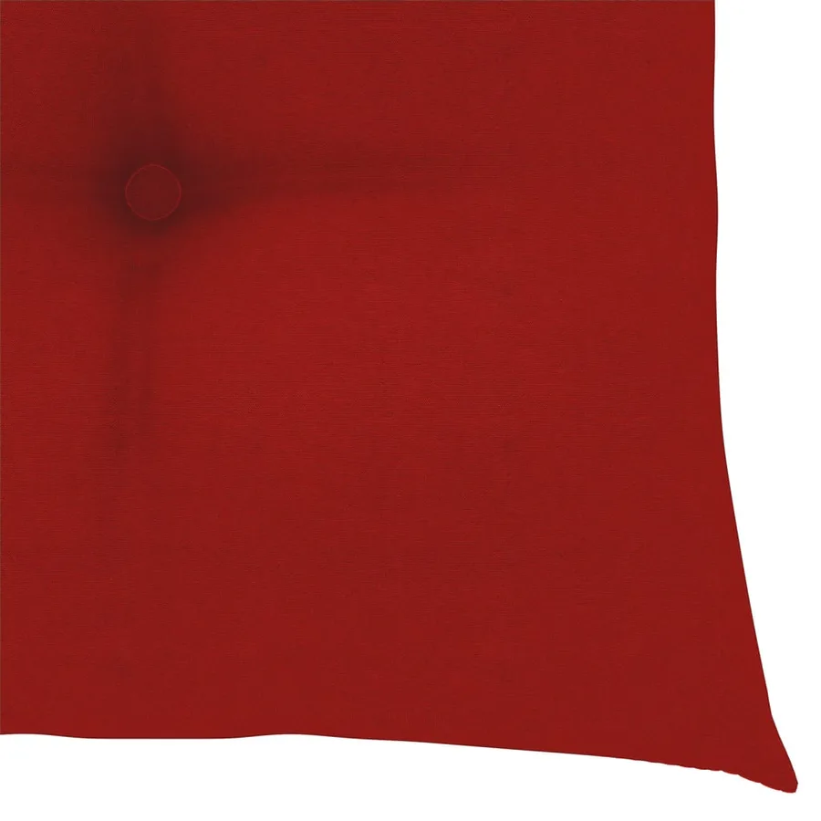 Chaises de jardin lot de 4 et coussins rouge bois teck solide - 11