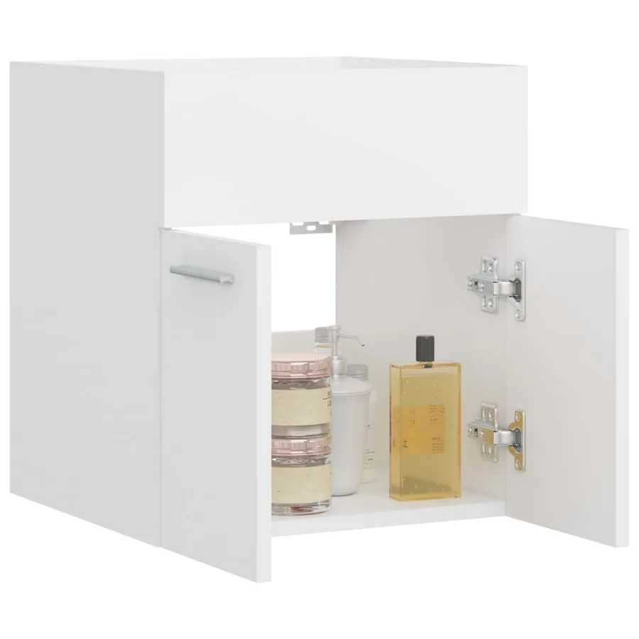 Armoire d'évier Blanc 41x38,5x46 cm Bois d’ingénierie - 6