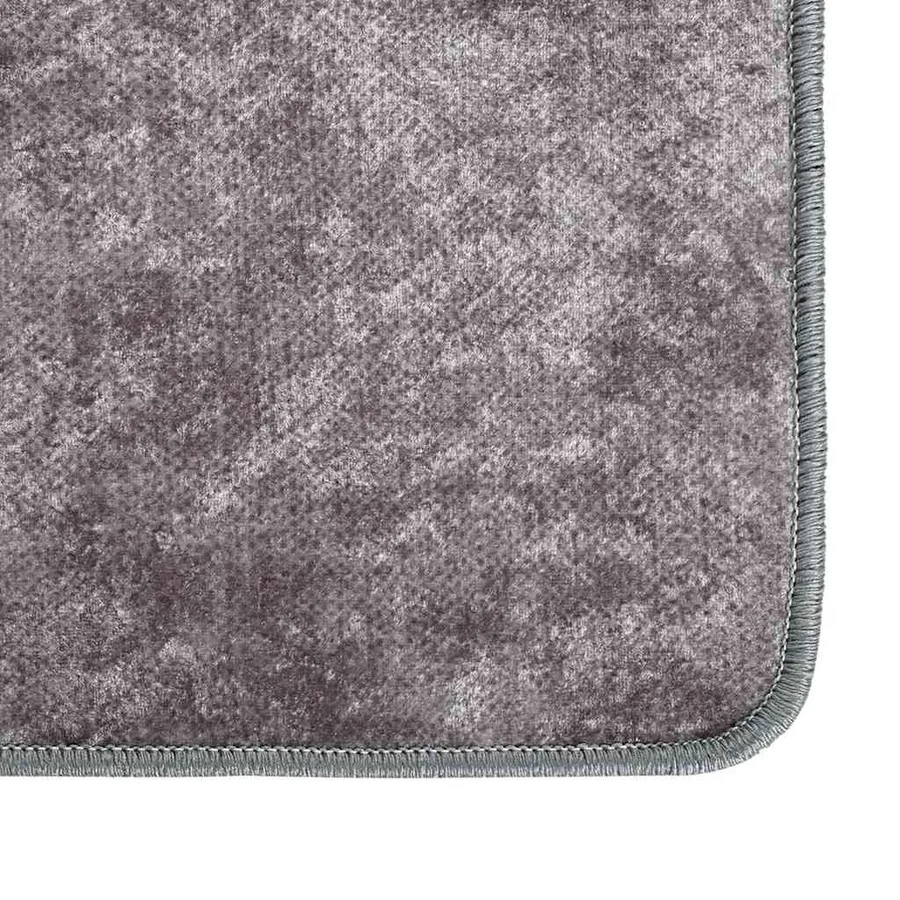 Tapis lavable 80x300 cm Gris - 5