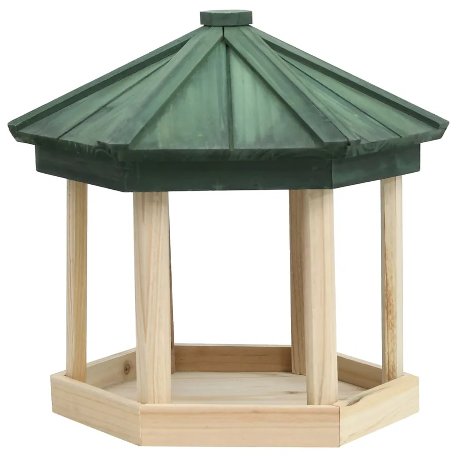 Mangeoire à oiseaux Octogone Bois de sapin 33x30 cm - 2
