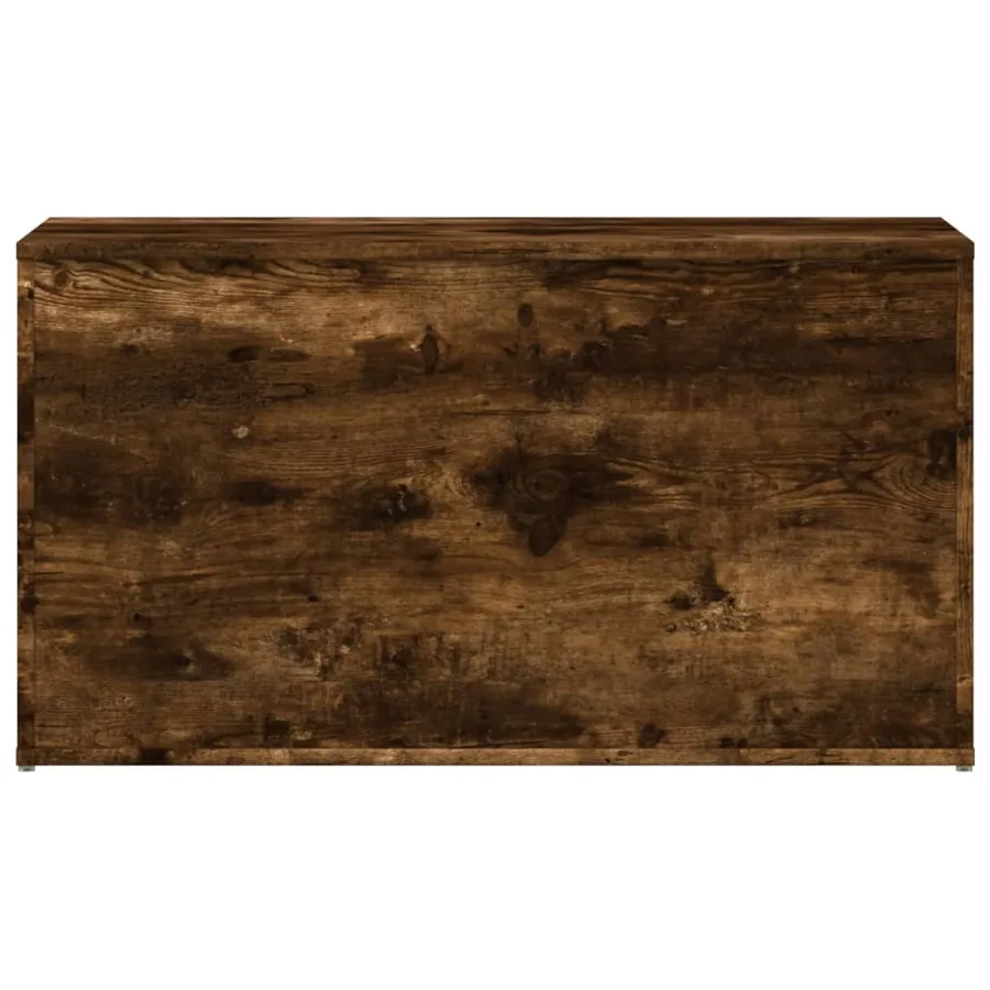 Coffre de rangement Chêne fumé 84x42x46 cm Bois d'ingénierie - 4