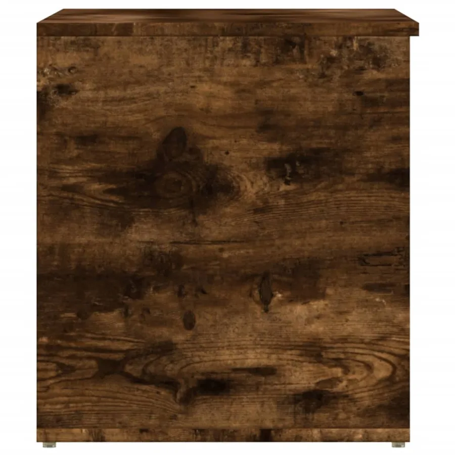 Coffre de rangement Chêne fumé 84x42x46 cm Bois d'ingénierie - 5