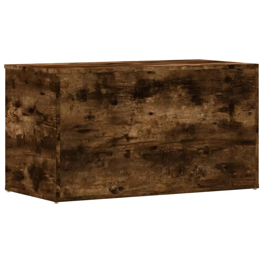 Coffre de rangement Chêne fumé 84x42x46 cm Bois d'ingénierie - 6