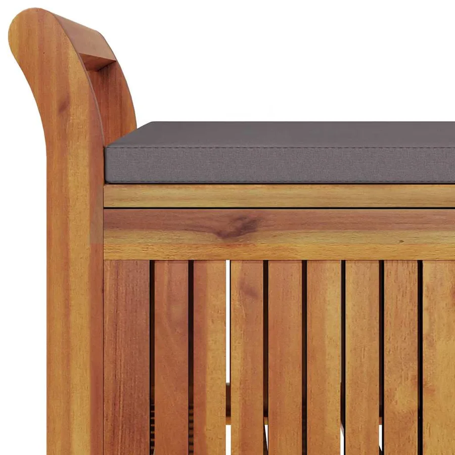Banc de rangement de jardin avec coussin 91 cm Bois d'acacia - 10