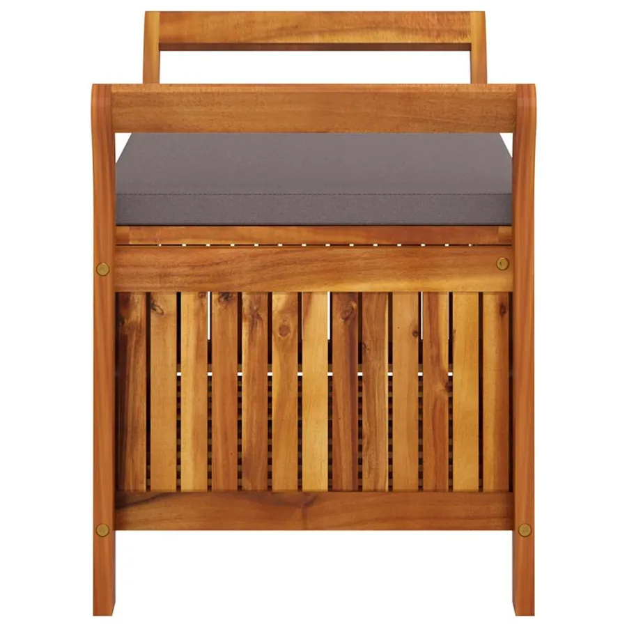 Banc de rangement de jardin avec coussin 91 cm Bois d'acacia - 7