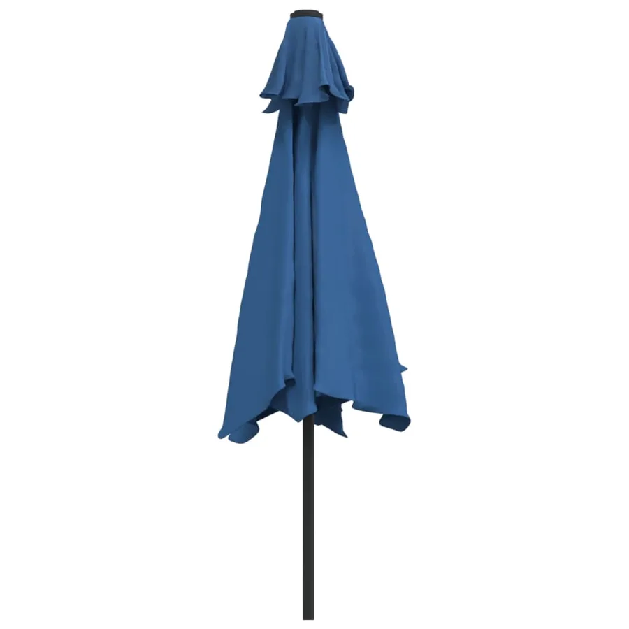 Parasol d'extérieur avec lumières LED et mât en acier Azuré - 6