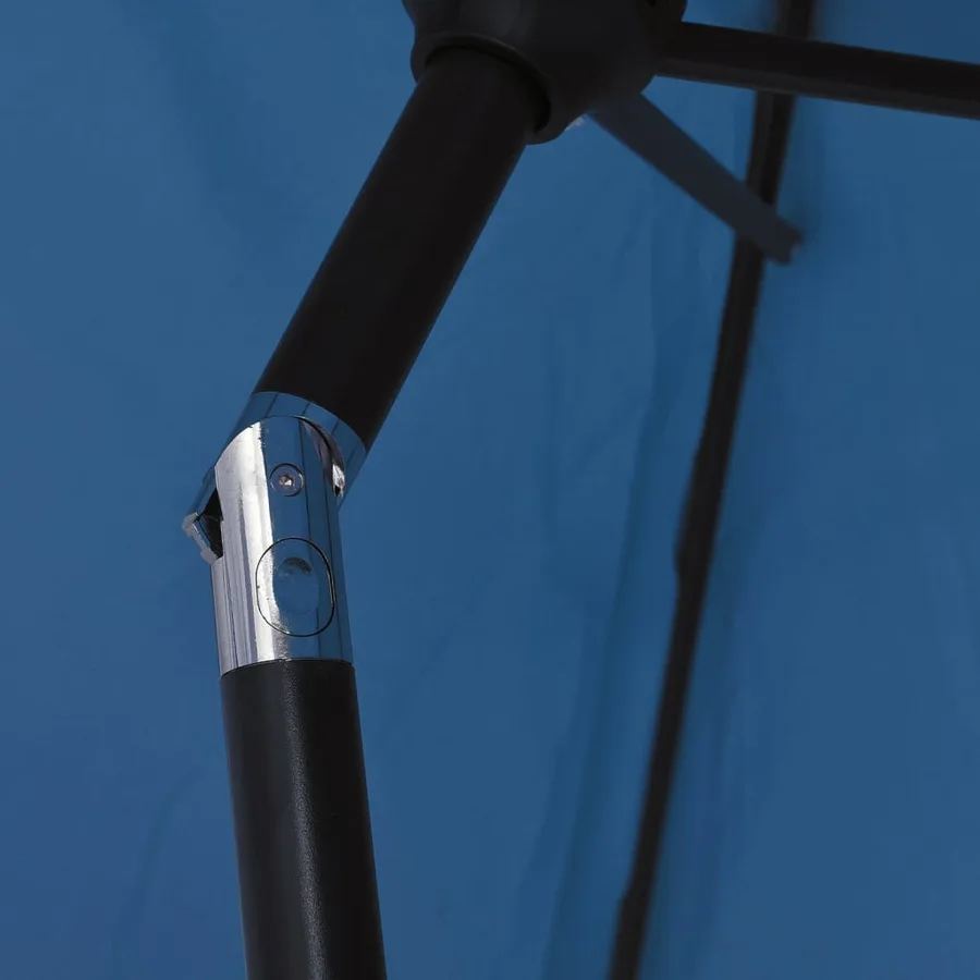 Parasol d'extérieur avec lumières LED et mât en acier Azuré - 8
