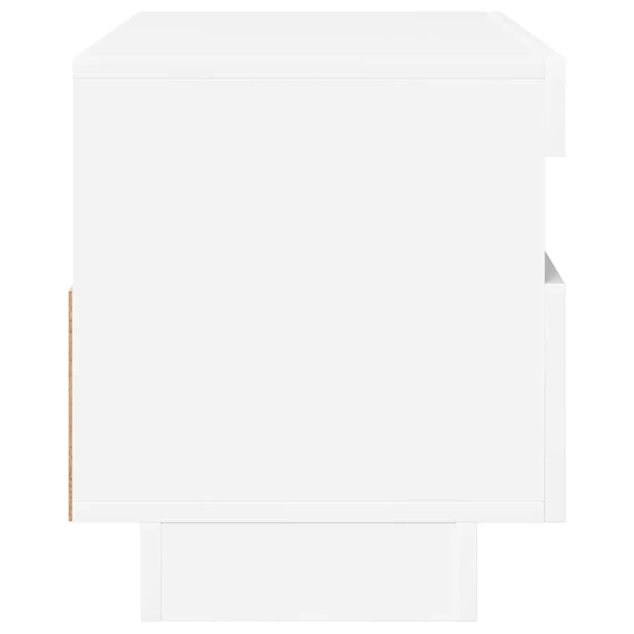 Meuble TV avec lumières LED blanc brillant 80x35x40 cm - 8