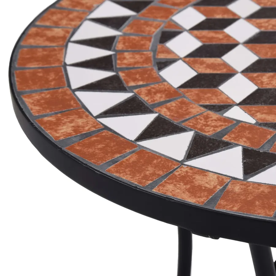 Table de bistro mosaïque Marron 60 cm Céramique - 4