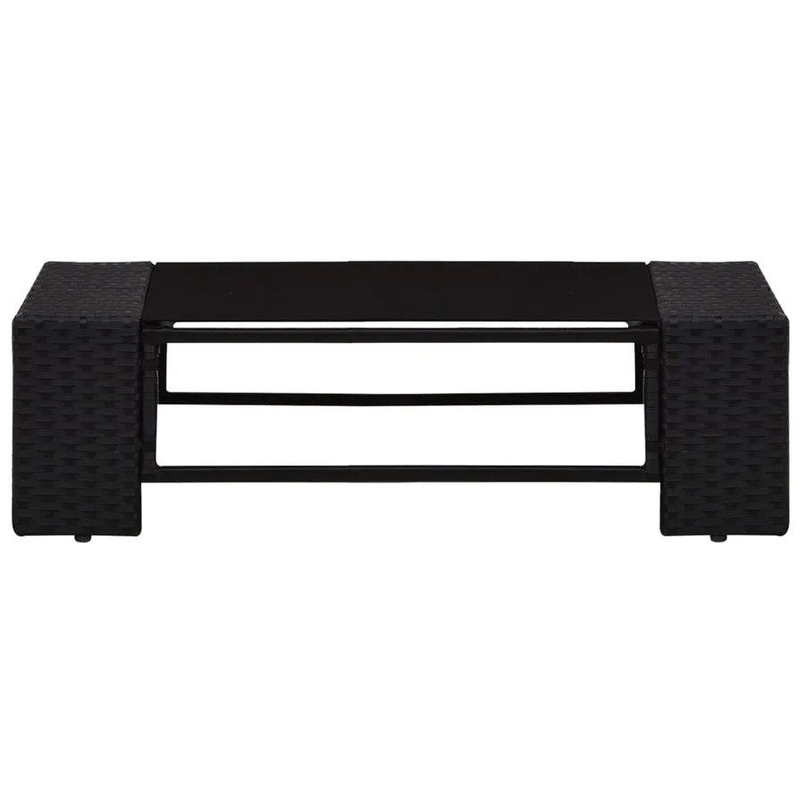 Salon de jardin 3 pcs Résine tressée Noir - 10