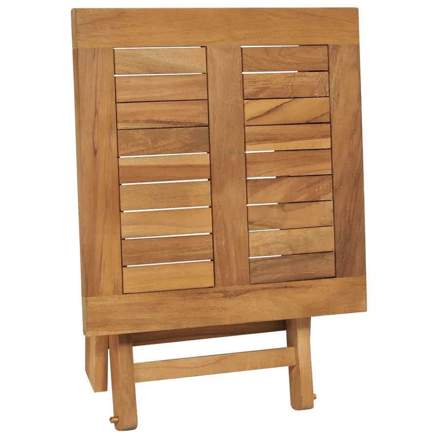 Salon de jardin pliable 3 pcs Bois de teck solide - 8