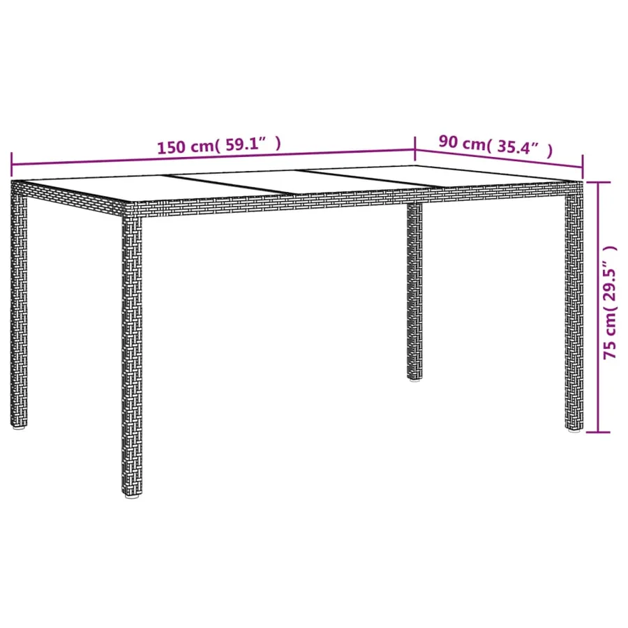 Ensemble à manger de jardin coussins 5pcs Noir Résine tressée - 10