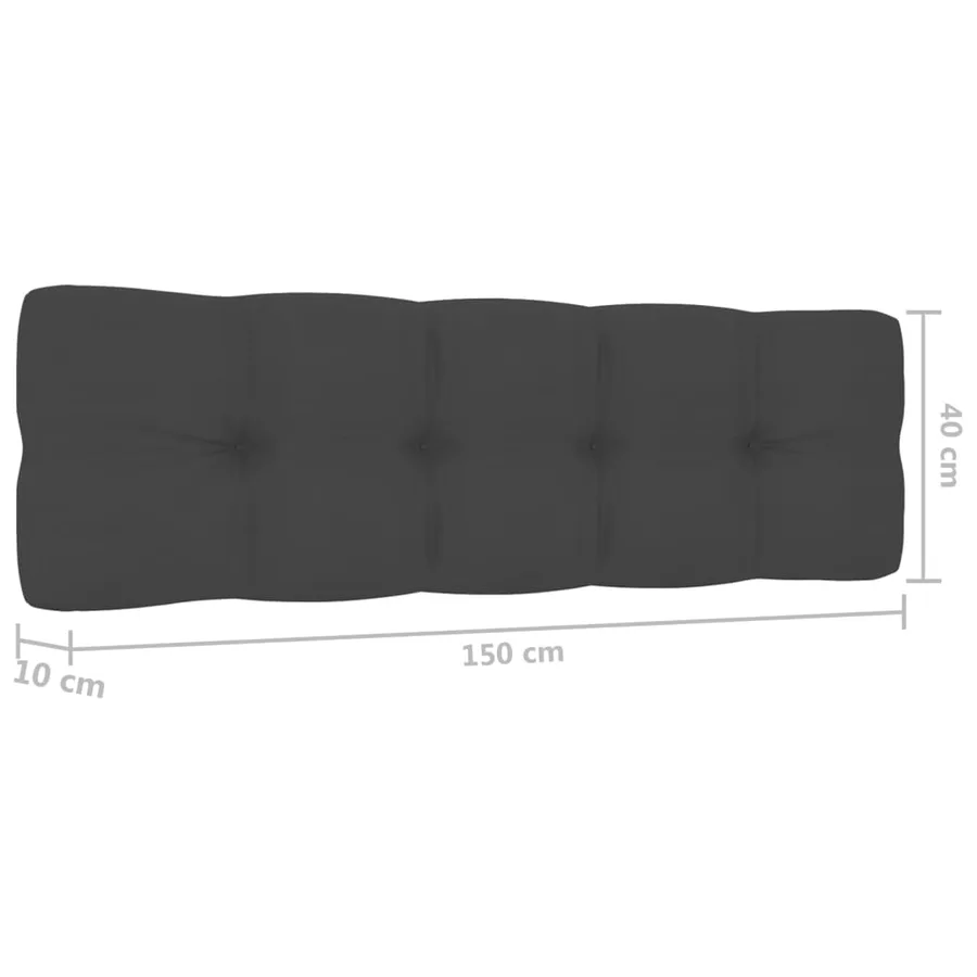 Banc de jardin avec coussins anthracite 179 cm Pin imprégné - 5