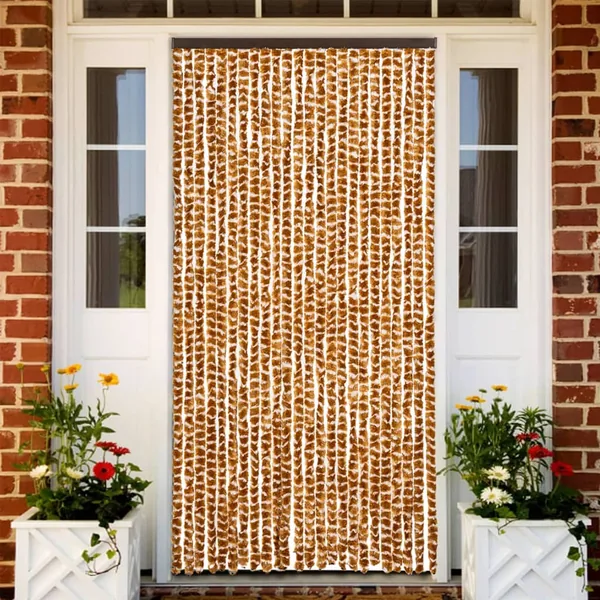 Moustiquaire Ocre et blanc 100x220 cm Chenille