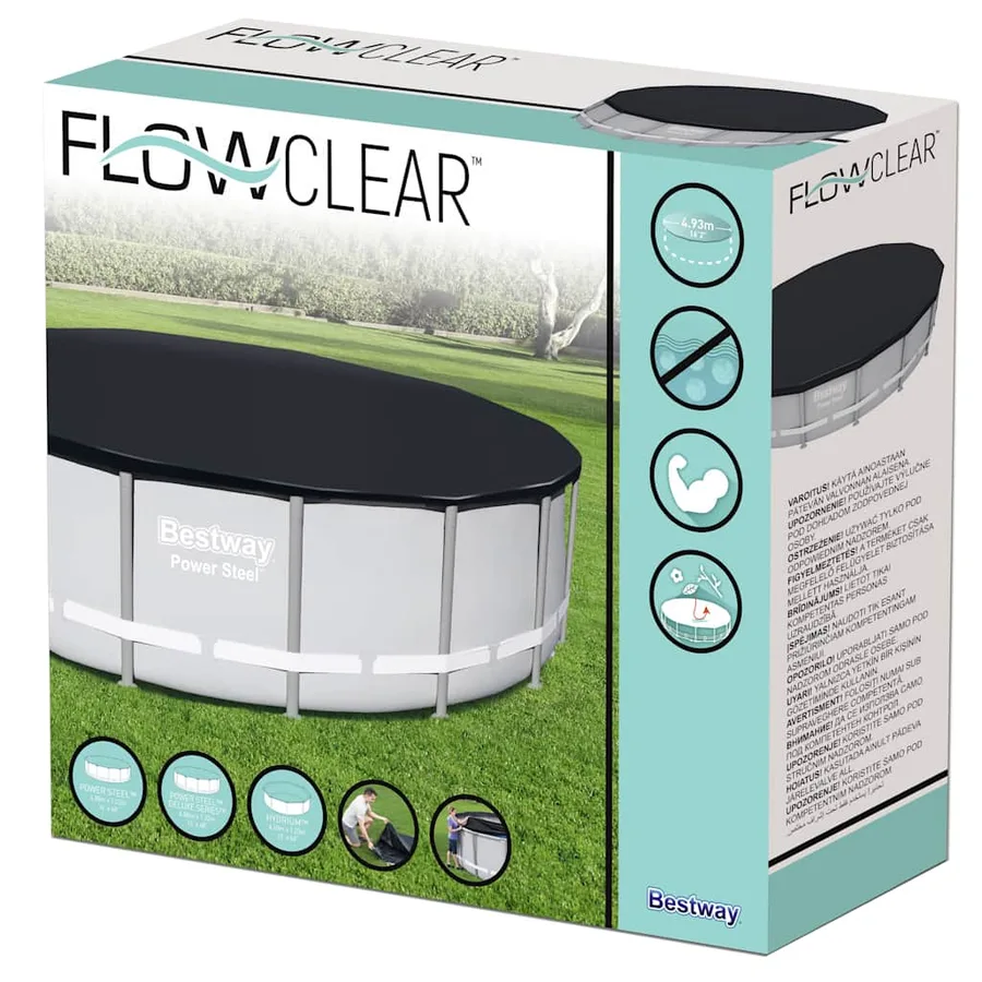 Bestway Couverture de piscine Flowclear 488 cm - 7