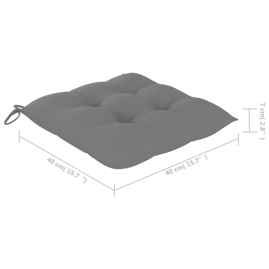 Ensemble à manger d'extérieur pliable 5pcs avec coussins Bambou - 17