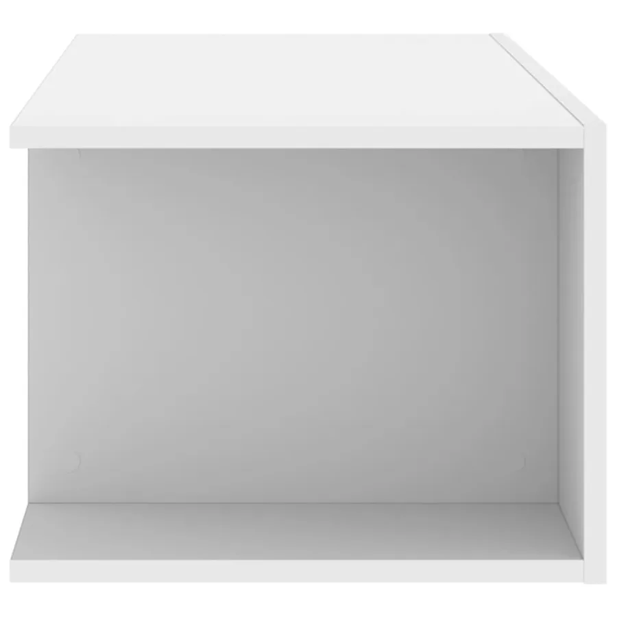 Meuble TV avec lumières LED Blanc 90x39x30 cm - 6