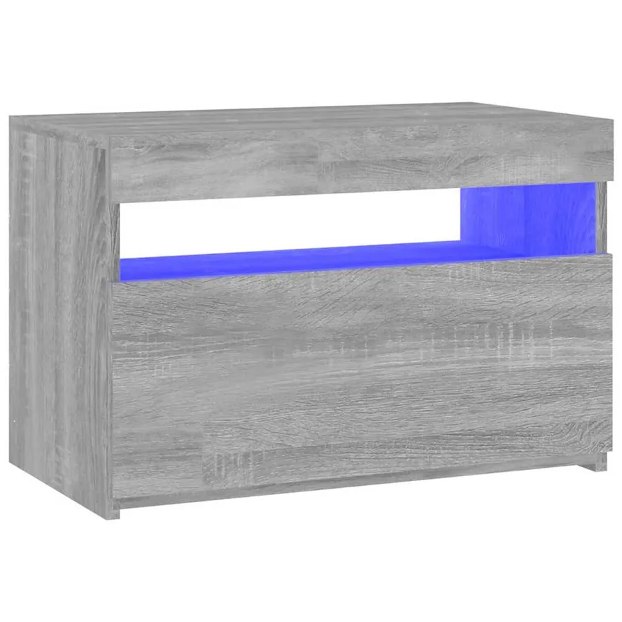 Meuble TV avec lumières LED Sonoma gris 60x35x40 cm - 4