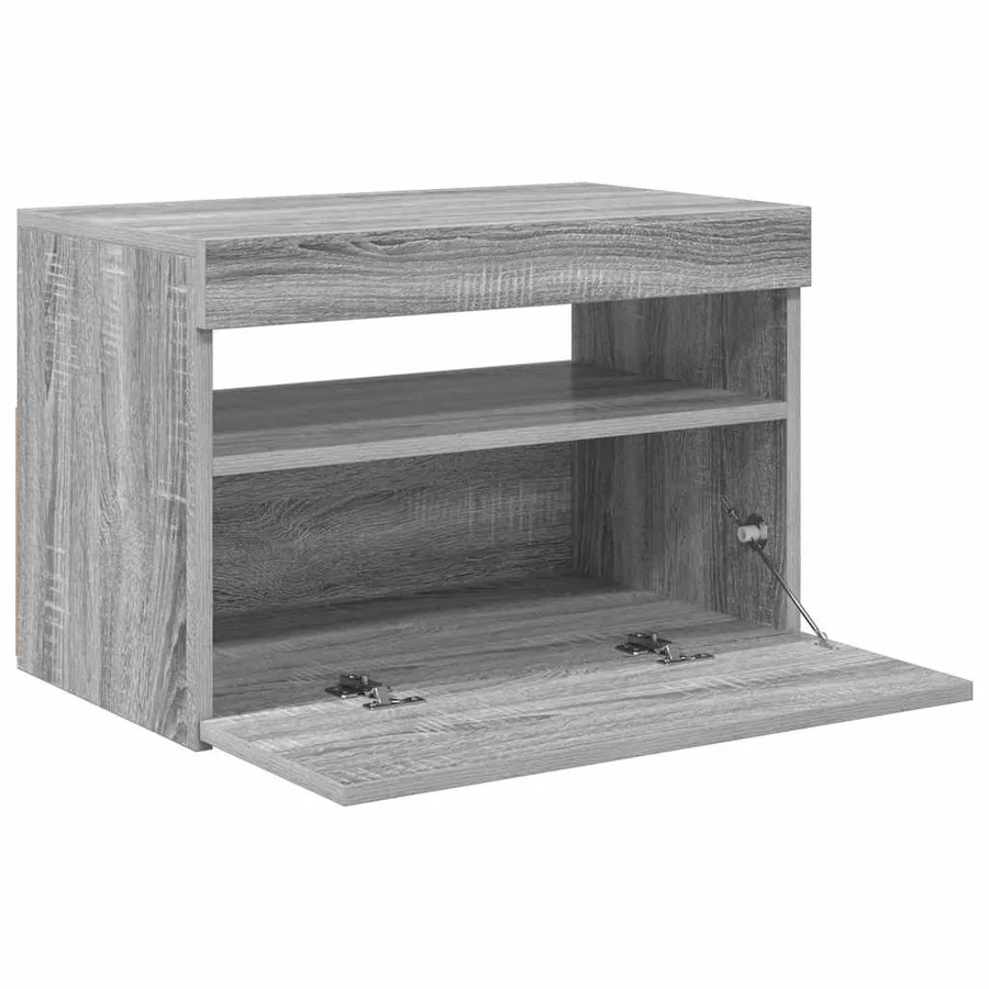 Meuble TV avec lumières LED Sonoma gris 60x35x40 cm - 5