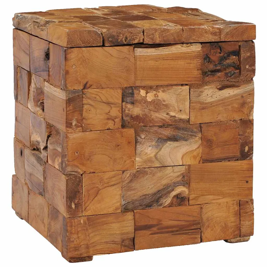 Tabouret de rangement Bois de teck massif - 10