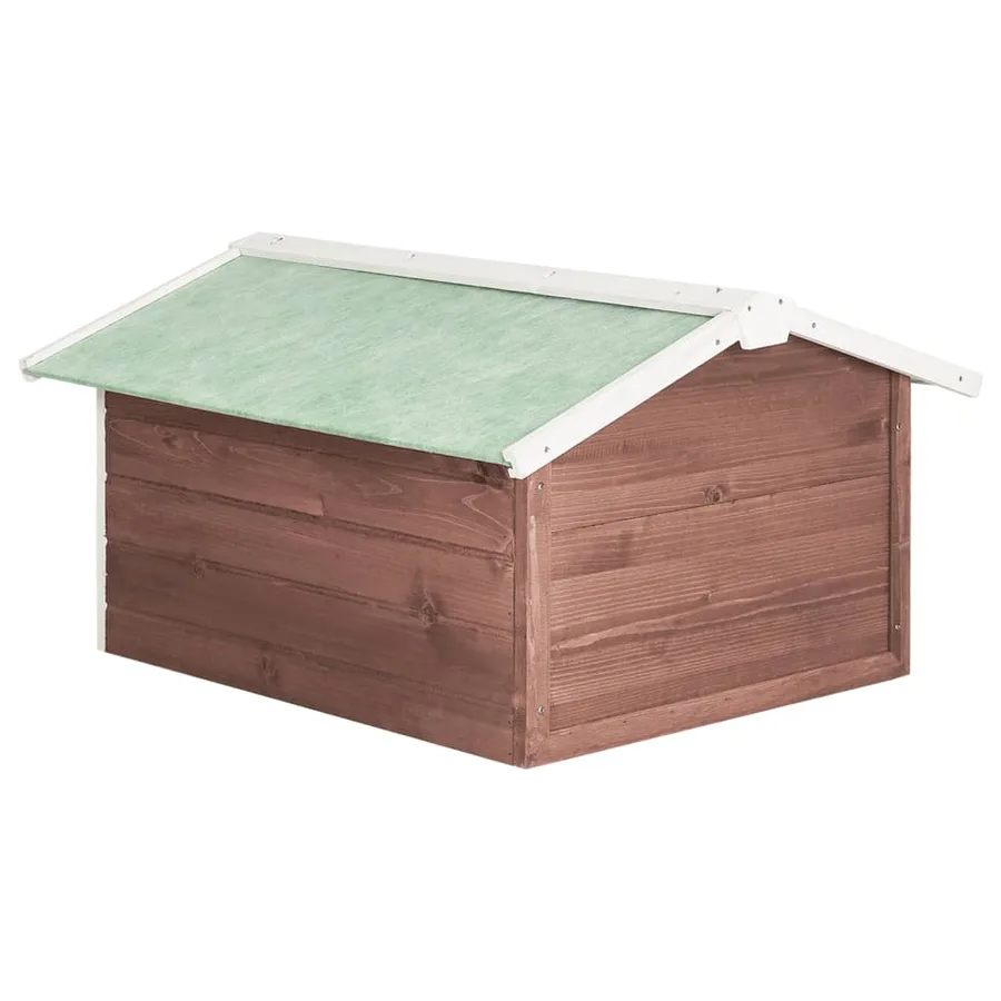 Garage de tondeuse à gazon 72x87x50 cm Moka et blanc Sapin - 5
