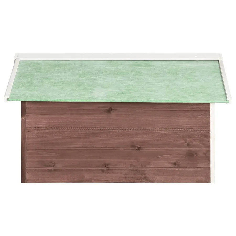 Garage de tondeuse à gazon 72x87x50 cm Moka et blanc Sapin - 6