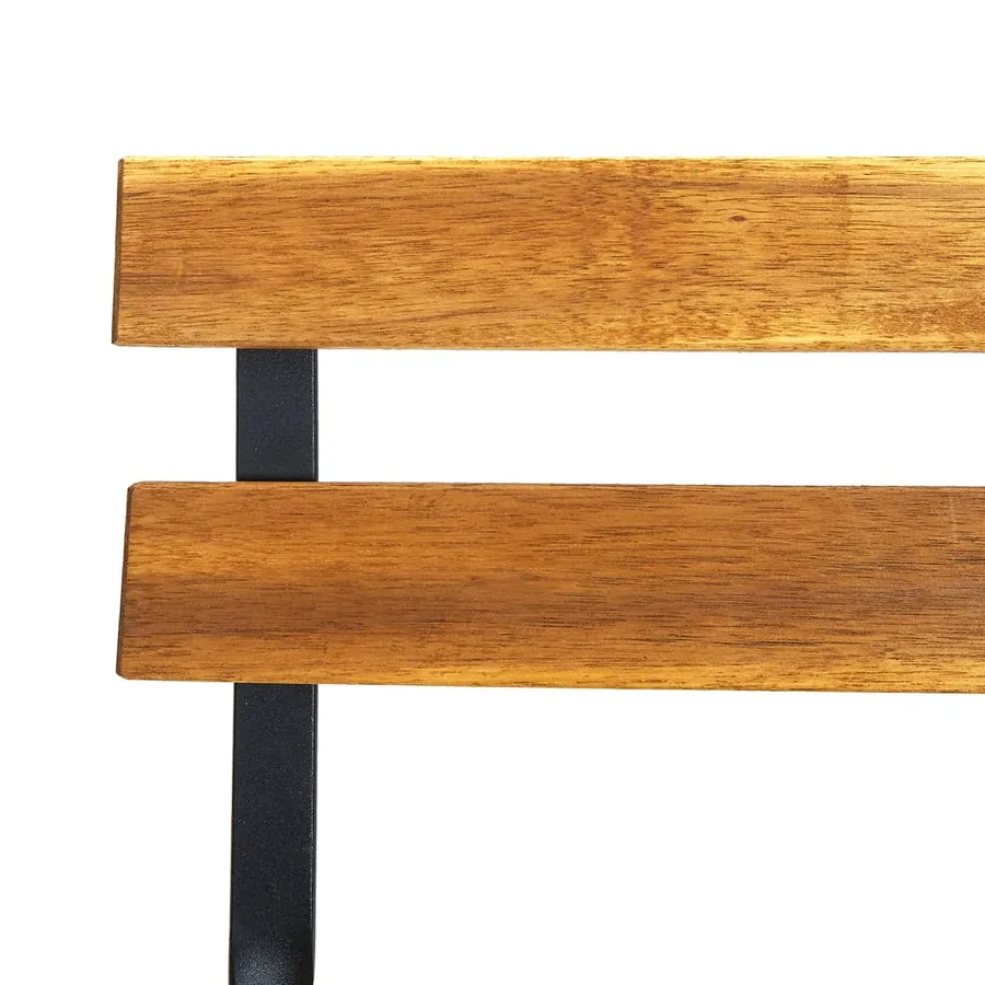 Chaises pliables de jardin lot de 2 Acier et Bois acacia solide - 9